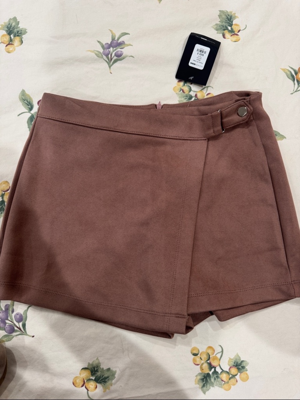 Fashion Nova Mauve Wrap Front Mini Skort